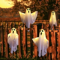 Halloween Hanging Flying Ghosts 1 PCS, 19.6" Lighted Ghost with Warm LED, Outdoor Yard Tree Porch Decor, Indoor Bedroom, Garden Patio, Halloween Party Decor, Halloween Decor, Haunted House Decoration