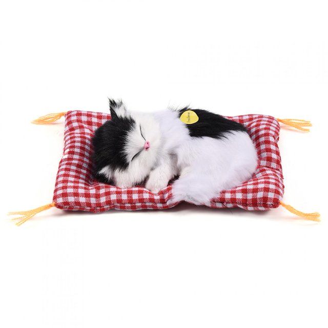 Noref Simulation Cat Toy, Plush& Cloth Material Simulation Cat, Christmas Gifts Good Gift For Kids Simulation Sleeping Cat Fine Decoration At Home