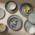 thumbnail image 3 of Pokini 24-piece Stoneware Dinnerware Sets, Ceramic dish sets service for 8, Microwaveable & Dishwasher Safe Plates and Bowls Sets, Kitchen Dinner Plates & Cereal Bowls, Gray Green, 3 of 8