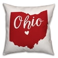 thumbnail image 2 of Creative Products Red and White Ohio Pride 16x16 Spun Poly Pillow, 2 of 4