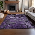 thumbnail image 6 of Addison Rugs Mayfield Washable Transitional Floral Purple Rectangle Rug, 2'6" x 3'10", 6 of 6