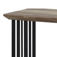 thumbnail image 2 of Benjara Nori 47 Inch Sofa Table, Metal Strip Base, MDF, Antique Oak Brown and Black, 2 of 5