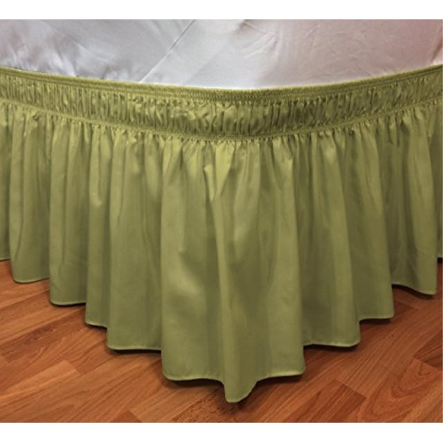 Ct Elastic Ruffle Bed Skirt Easy Warp Around King Elastic Ruffle Bed Skirt