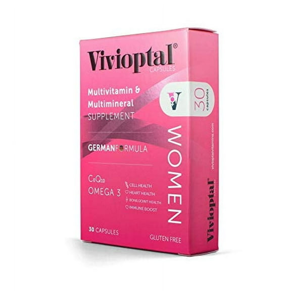 Vivioptal Women 30 Capsules - Multivitamin & Multimineral Supplement - CoQ10 & Omega 3