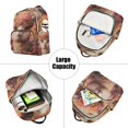 thumbnail image 5 of JIALIOU Mini Backpack Purse for Women Quilted Casual Daypack Small Travel Shoulder Bag, Alpaca in Flowers Sea, 5 of 7