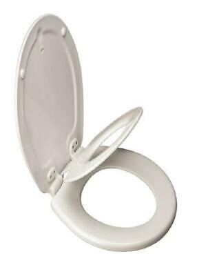 Bemis Mayfair 22EC 000 Round White Molded Wood Toilet Seat w/ Shell Design 