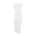 thumbnail image 4 of Vestido largo sin mangas para mujer: corte delantero, cordón, cintura alta, mezcla de poliéster, informal/noche, S-XL, 4 of 5