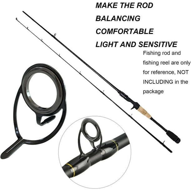 Thkfish Fishing Rod Guides Fishing Rod Repair Kit Baitcasting Rod Guides Ceramics Stainless Steel Carbon Guide Repair