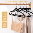 thumbnail image 4 of Paquete de 60 perchas de terciopelo LMTrystFit que ahorran espacio para trajes, 4 of 7