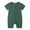 Dark green, variant on SXIMEE Unisex Baby Buttery-Soft Short Sleeve Romper with Bamboo Viscose Made, 2 Way Zipper Sleeper Pajamas