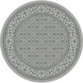 thumbnail image 1 of Dynamic Rugs ANR8570119666 7 ft. 1 in. Anicient 57011 Round Traditional Rug - 9666 Soft Grey & Cream, 1 of 1