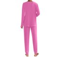 thumbnail image 5 of Fantaslook Womens Pajamas Sets Long Sleeve Shirts and Jogger Pants With Pockets Two Piece Lounge Sets Fall Oufits, 5 of 8