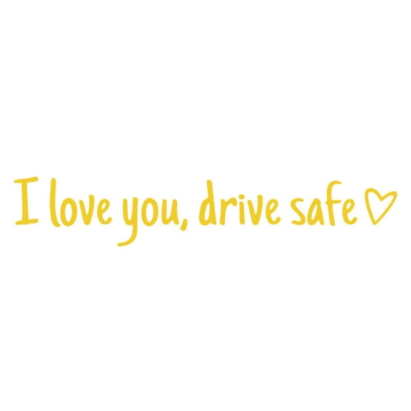 Baguer For Car Mirror Safety Sticker Drive Safe I Love You Vinyl Weatherproof