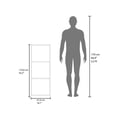 thumbnail image 6 of White Wall Cabinet with Door, Modern Storage Organizer, Living Room Accent, 43.3" Tall, White Finish, Concealed Shelf, 6 of 7