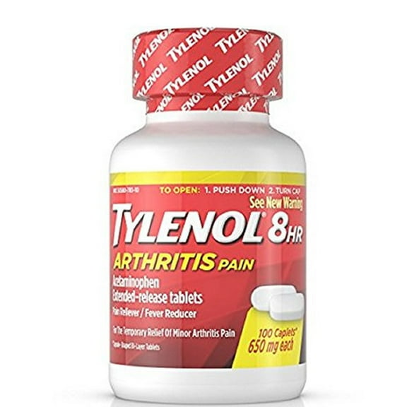 Tylenol 8 Hour Arthritis Pain Extended Release Caplets, 650 mg, 100 Ea, 2 Pack