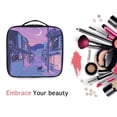 thumbnail image 6 of FORMRS Travel Makeup Bag Large Capacity Train Case Cosmetic Organizer with Adjustable Dividers, Cat Walking in Street, 6 of 8
