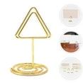 thumbnail image 3 of CIMAXIC Wedding 20pcs Gold Triangle Metal Note Card Holders Wire Picture Holders Stand Memo Clips For Wedding Table Numbers And Buffet Food Labels For Christmas Thanksgiving Table Decor, 3 of 5