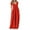 Red, variant on Lenago Women's Summer Dress Plus Size Deep V-Neck Standard-Fit Short Sleeve Solid Maxi Party Dress