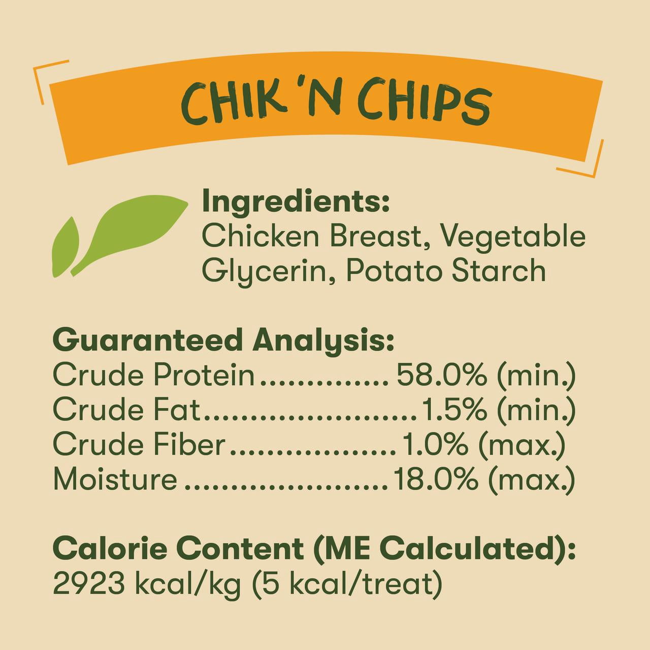 Pet 'n Shape Chik 'n Chips: All-Natural, Grain-Free Chicken Jerky Training Dog Treats, High-Protein, No Corn, Wheat, or Soy, 16 oz