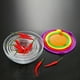 thumbnail image 4 of Juego de 5 ensaladeras de vidrio resistentes al calor, recipiente para alimentos de cocina con tapa, color aleatorio, 4 of 5
