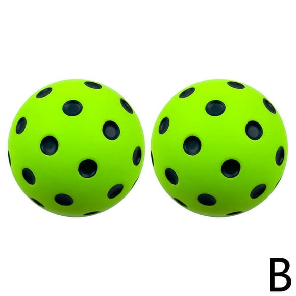 2 Pcs Balles de Pickleball Silencieuses, Balles de Pickleball en Mousse Silencieuses Balles de Pickleball Souples pour la Pratique Intérieure et Extérieure