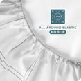 thumbnail image 5 of Bare Home Luxury 1800 Collection Fitted Sheet, Ultra-Soft, Deep Pocket, Queen, Modern Plaid - White/Gray, 5 of 6