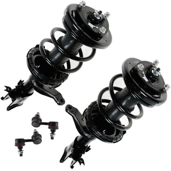 TRQ 4 Piece Kit Strut & Coil Spring Sway Bar End Link LH RH for 02-06 Honda CR-V PSA56414