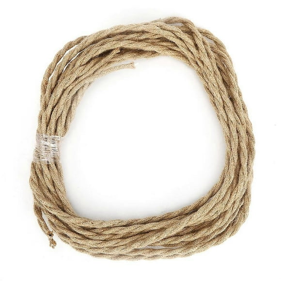 Câble électrique torsadé en corde de chanvre vintage, accessoires de bricolage pour lustre, 2 mètres