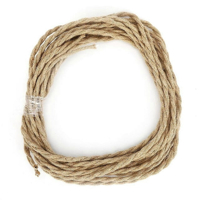 Câble électrique torsadé en corde de chanvre vintage, accessoires de bricolage pour lustre, 2 mètres