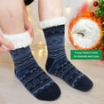 thumbnail image 4 of Mens Slipper Socks, PUTUO Non Slip Fuzzy Socks, Cozy Warm Slipper Socks for men, Fluffy Winter Christmas Socks Mens Christmas Gifts, Size 9-12,1 Pair, 4 of 6