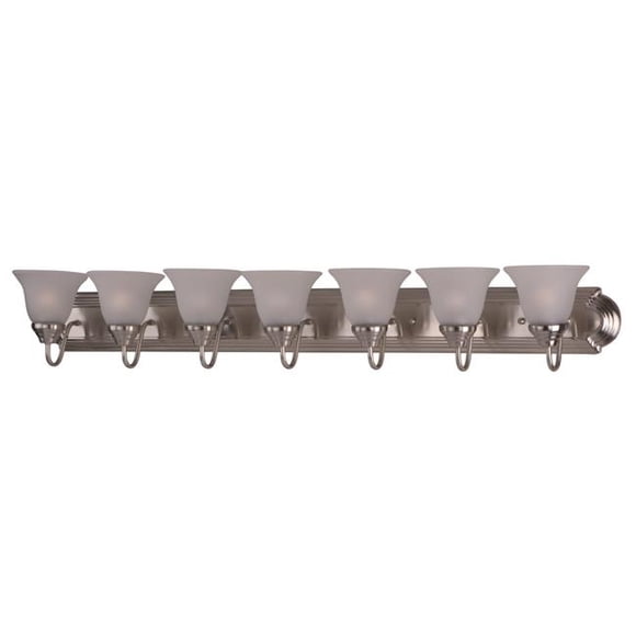 Essentials 7-Light Bathroom Vanity, Satin Nickel