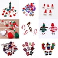 thumbnail image 2 of Mini pompón amor sombrero tejido pequeño gorro de Papá Noel bufanda para fiesta de Navidad accesorio muñeca disfraz árbol de Navidad adornos en miniatura, 2 of 4