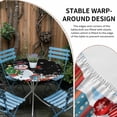 thumbnail image 2 of Black Snowman Christmas Round Tablecloth for 45-54 Inch Tables,Fitted Table Cover with Elastic Edge,Gifts Xmas Tree Winter Snowflake Waterproof Outdoor Table Cloth Protector for Patio Garden Dinner, 2 of 9