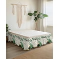 thumbnail image 2 of St. Patrick's Day Wrap Around Bed Skirts for Queen Bed 18" Drop,Bed Skirt with Adjustable Elastic Belt Dust Ruffle Bed Valance for Bedroom Hotel Green Gnomes Shamrock Gold Coin Beige Bed Frame Cover, 2 of 7