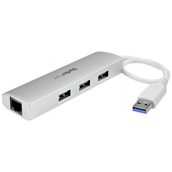 StarTech 3-Port Portable USB 3.0 Hub plus Gigabit Ethernet