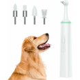 thumbnail image 1 of Limpiador de sarro para perros, pulidor de dientes eléctrico profesional, limpiador de dientes para manchas de placa y sarro para mascotas, con 4 cabezales de cepillo, raspador dental para cachorros,, 1 of 5