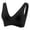 Black, variant on Seamless Ribbed Sports Bra for Women Comfortable Wireless Tank Top Style Breathable Stretch Fitness Undergarment