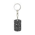 thumbnail image 2 of Uemuo Pasta Bacon Pattern Rectangular Metal Keychain - Durable, Stylish, and Personalized Key Ring for Men and Women,Engraved Keychain,Gift Slim Sturdy Keychain, 2 of 7