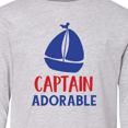 thumbnail image 4 of Inktastic Captain Adorable, Sail Boat, Sailing - Red Blue Long Sleeve Youth T-Shirt, 4 of 5