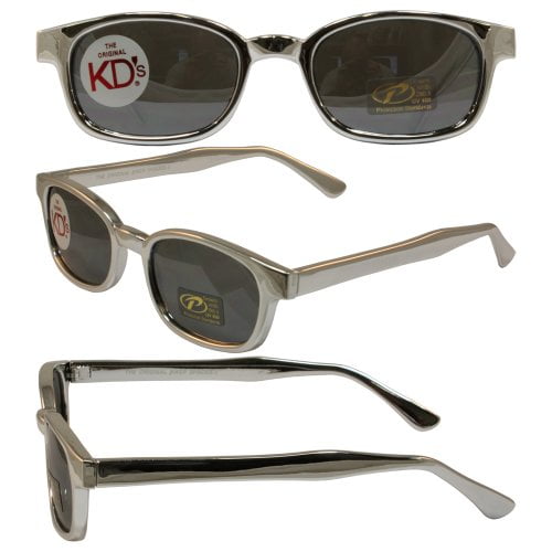 Original KD (Original KD's Biker Sunglasses Chrome Frame with Silver