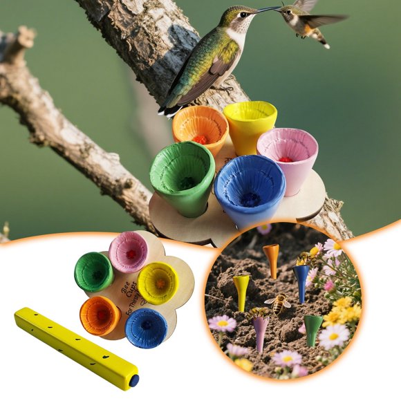 Hummingbird Drinking Cup For Garden Colorful Drinking Cup Cup For Pollinators