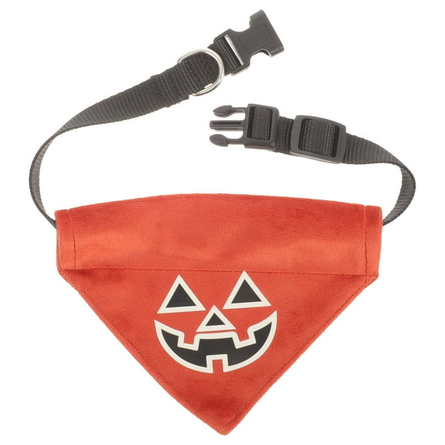 OULII Puppy Bandana Orange Velvet Prevent Drooling Photography 1Set