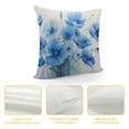 thumbnail image 4 of Fenyluxe Flowers Fashion Style Dirt-Resistant Square Throw Pillow Covers for Couch, Sofa, Bed - 1PC Pack - All Year Round Suitable for Car, Bedroom - Short Plush Material 24x24in, 4 of 5
