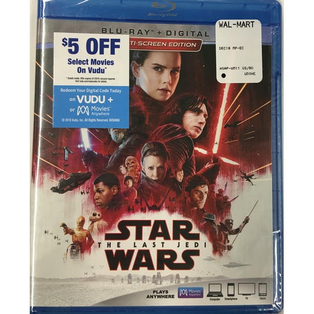 Star Wars The Last Jedi Blu Ray Dvd Digital Walmart Com Walmart Com