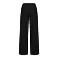 thumbnail image 6 of Tnhcen Women's Petal Hem Ankle Jeans, Denim Look Cropped Wide Leg Pants with Pockets, Drawstring Waist Rayon Polyester Blend Casual Pants for Women S-2XL, 6 of 6