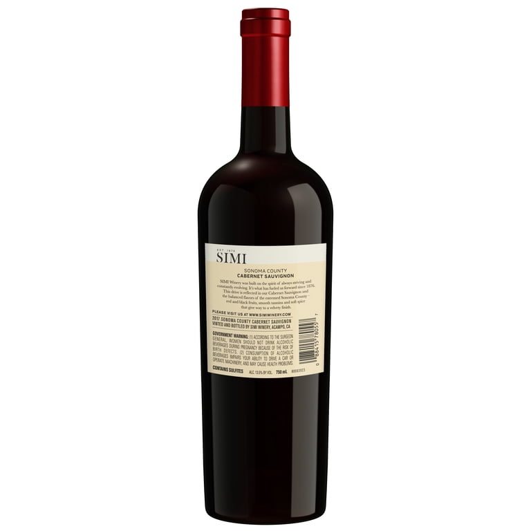 SIMI, Red Wine, 750 mL, Cabernet Sauvignon California - Walmart.com