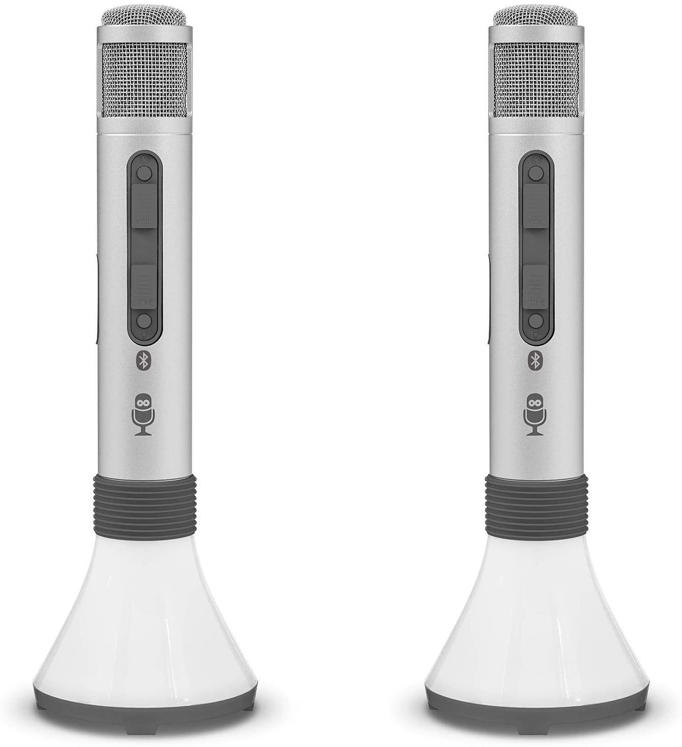 Singing Machine SMM478 2Pk. Duet Karaoke Microphones with Portable Bluetooth Speaker