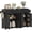 Blcak, variant on Farmhouse Buffet Cabinet with 2 Drawers and Charging Station, Mobile Kitchen Island with Spice Rack and Towel Rack, Kitchen Island Cart, Home Bar Carts with Storage,White