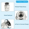 thumbnail image 4 of Uxcell 2 Pcs 1/4 Inch OD Tube to 1/4 Inch NPT Male Thread Push to Connect Air Fittings, 4 of 6