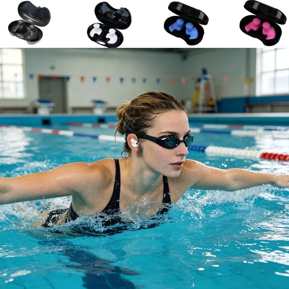 MTBLYS Silicone Ear Plugs for Swimming Waterproof 40Db Noise Reduction Super Soft Reusable Shower Surfing Travel Sleeping